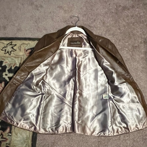 SOLD!!! M 70s 80s Vintage Californian Cognac Bohemian Leather Jacket Disco Baby! - Picture 6 of 11